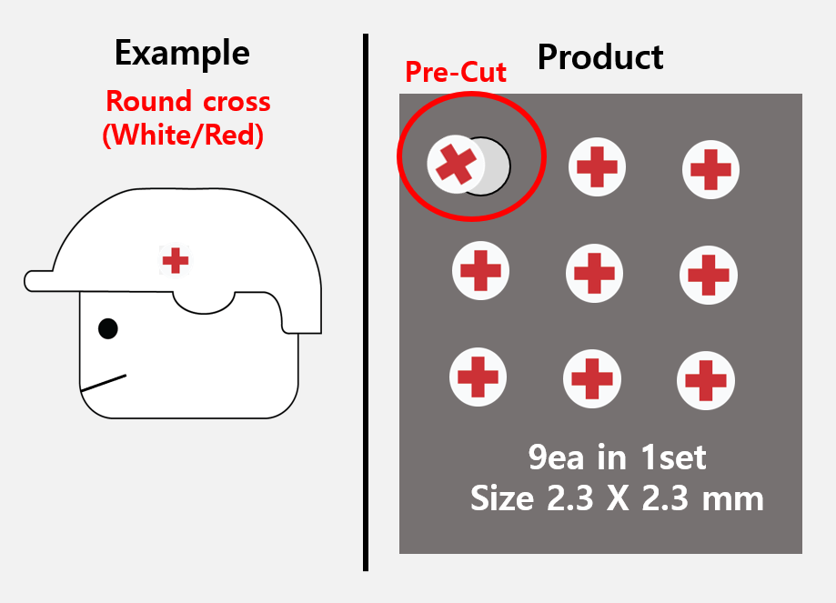 (2.3mm) Red Cross patch stickers / Medic