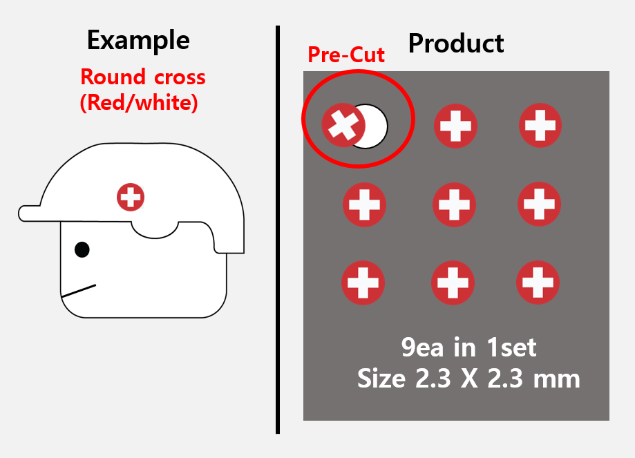 (2.3mm) Red Cross patch stickers / Medic