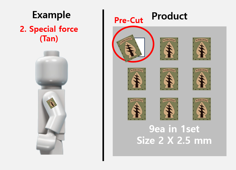 (2.5mm) Special force patch stickers