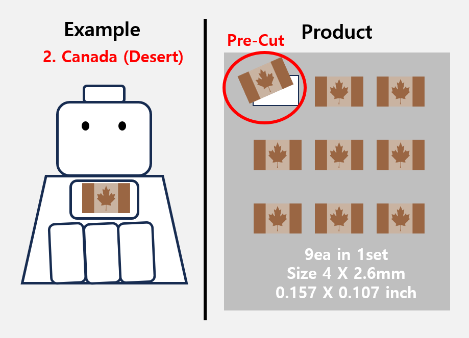 (4 mm) Canada flag Camo sticker