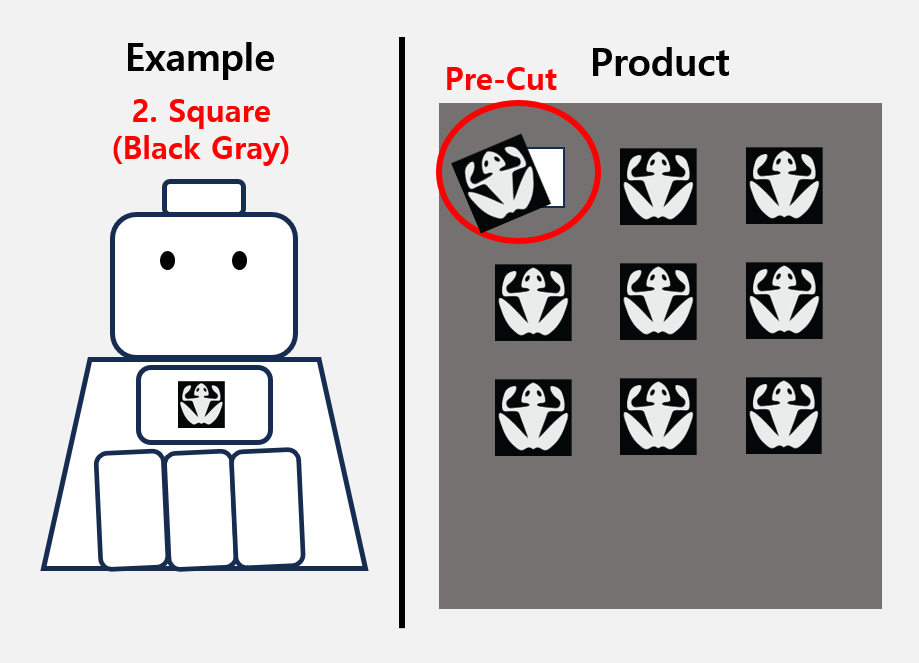 (2.3mm) Frog patch stickers
