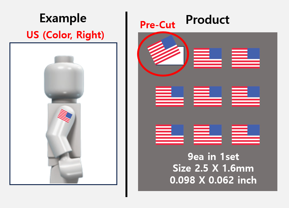 (2.5mm) US Flag stickers