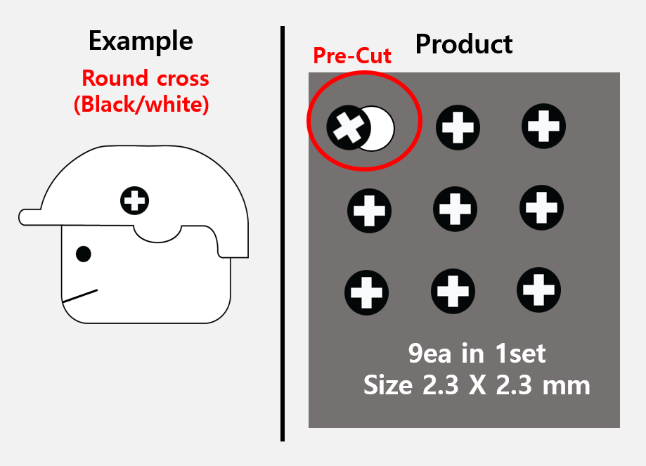 (2.3mm) Red Cross patch stickers / Medic