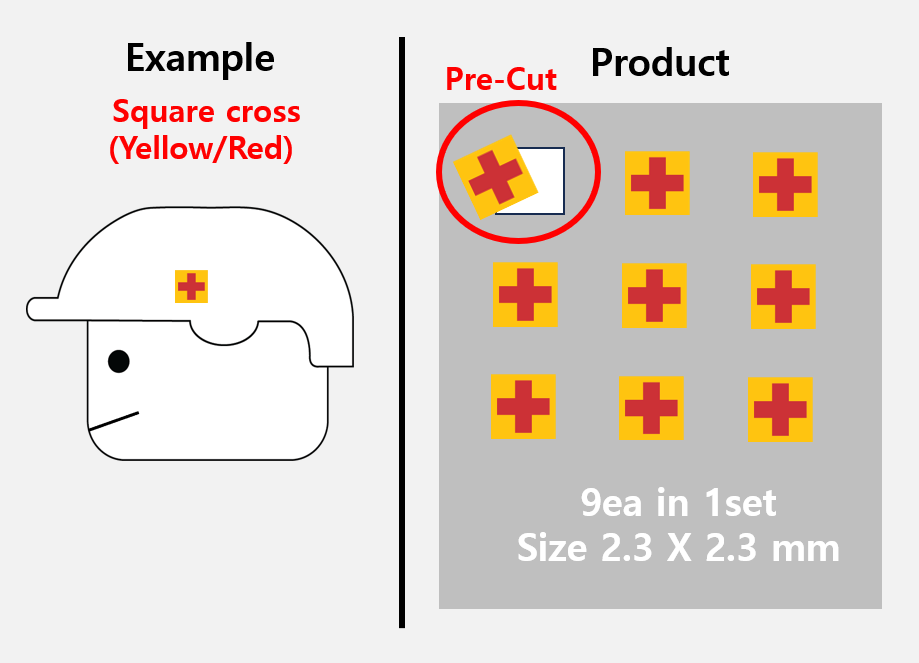 (2.3mm) Red Cross patch stickers / Medic