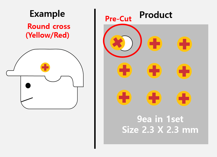 (2.3mm) Red Cross patch stickers / Medic