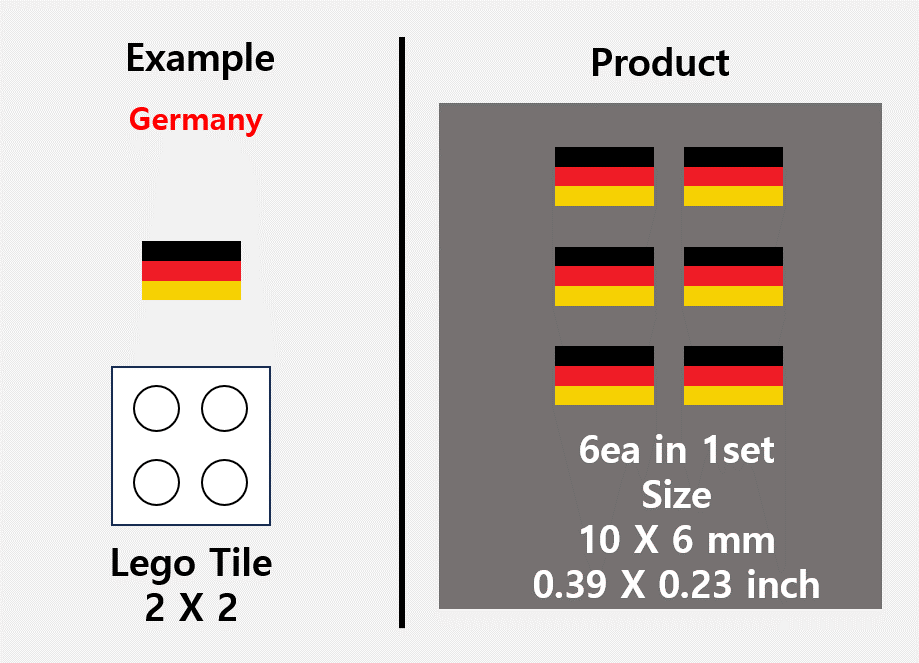 (10mm) Global Flag stickers / US Europe