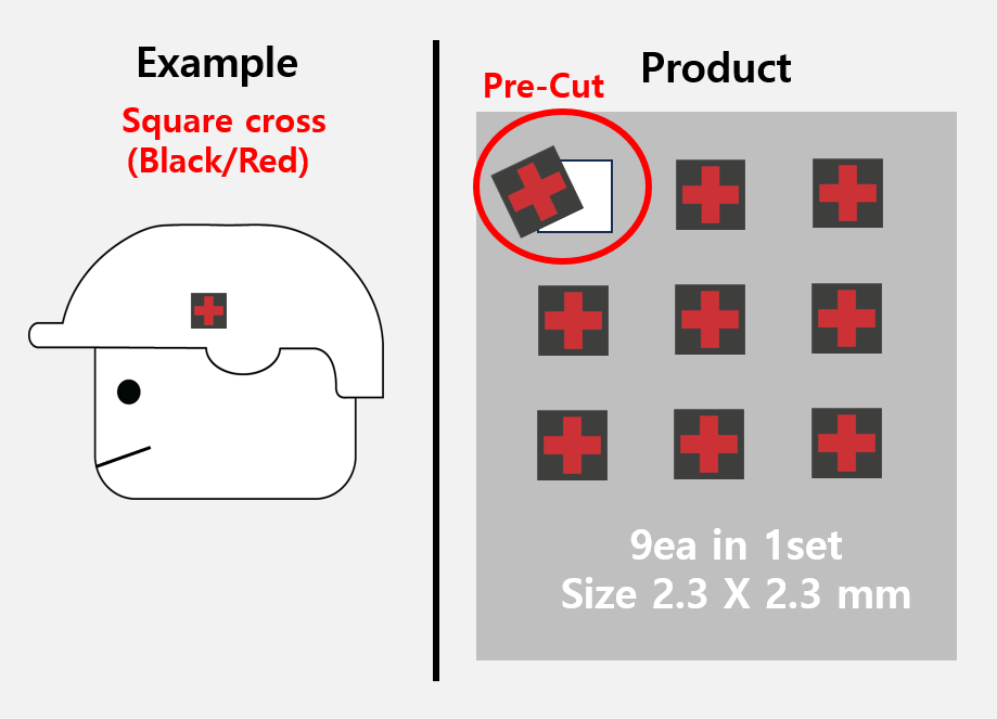 (2.3mm) Red Cross patch stickers / Medic