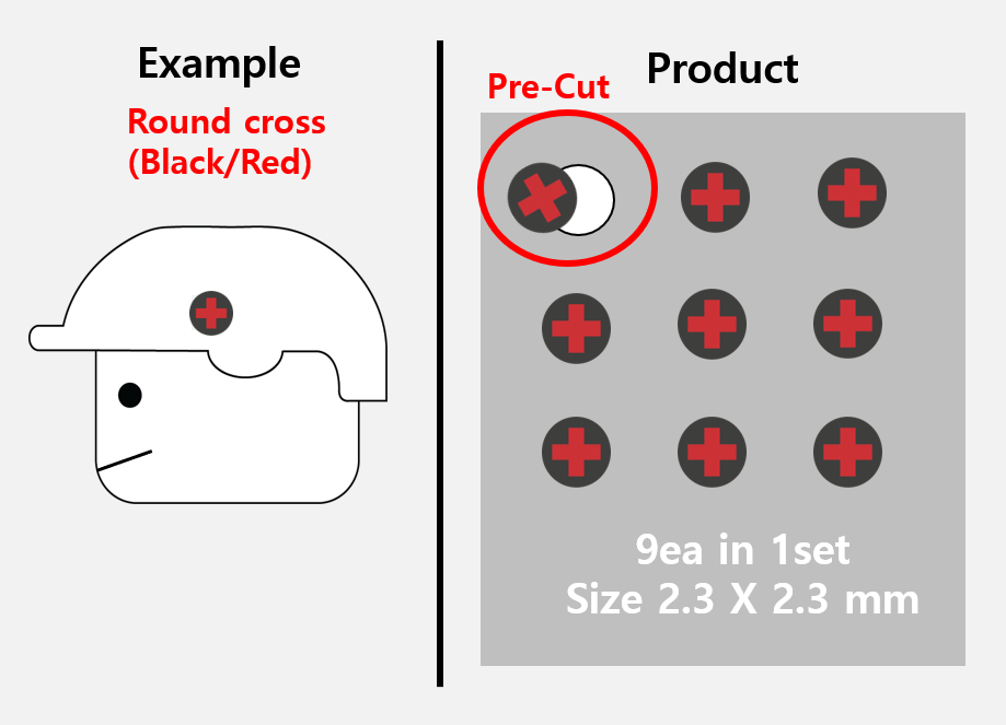 (2.3mm) Red Cross patch stickers / Medic