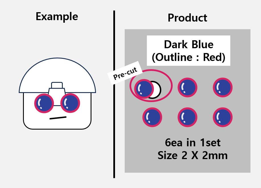 (2mm) Dark Blue sticker / Night Vision lens NVG