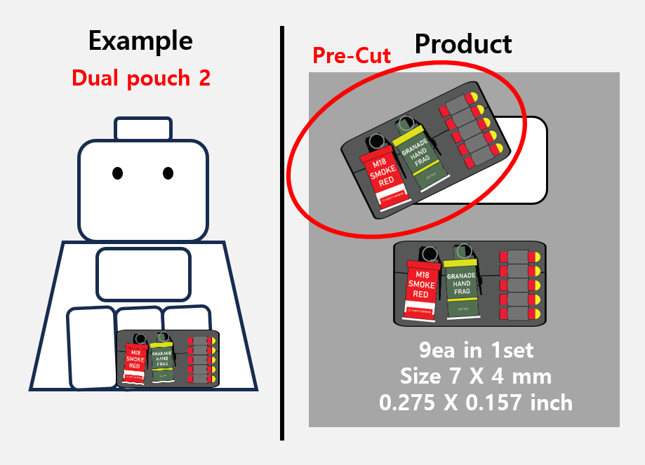 (PH 7mm) Dual Pouch Black stickers