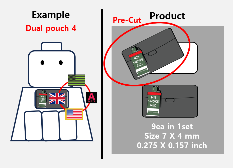 (PH 7mm) Dual Pouch Black stickers
