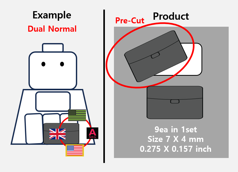 (PH 7mm) Dual Pouch Black stickers