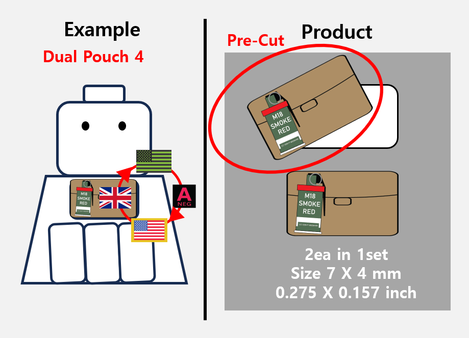 (PH 6mm) Dual Pouch Tan stickers