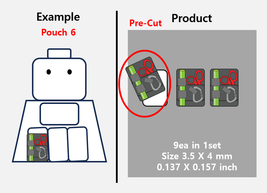 (PH 4mm) Single Pouch Black (light) stickers