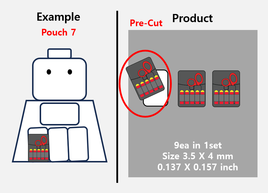 (PH 4mm) Single Pouch Black (light) stickers