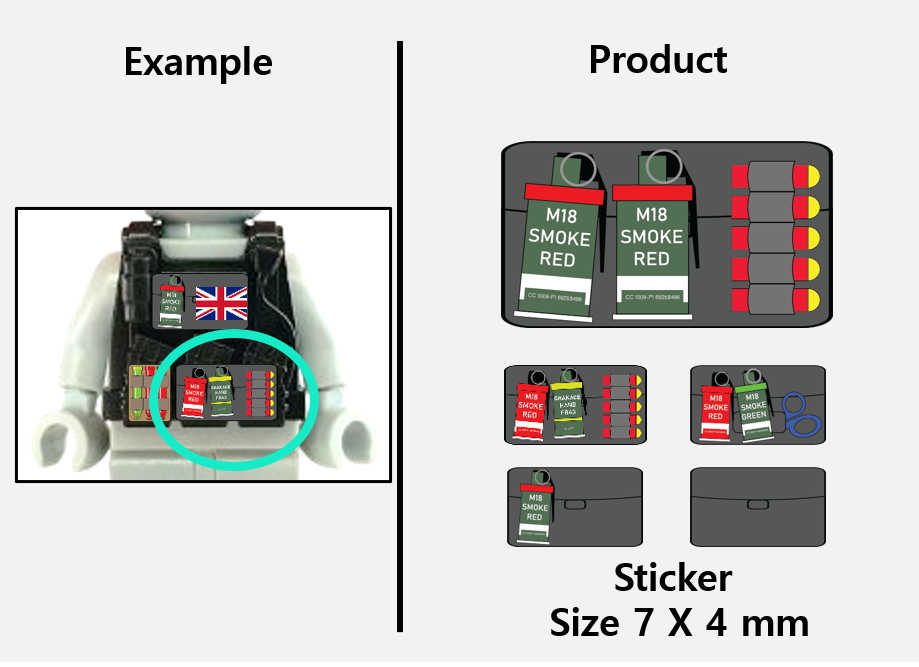 (PH 7mm) Dual Pouch Black stickers