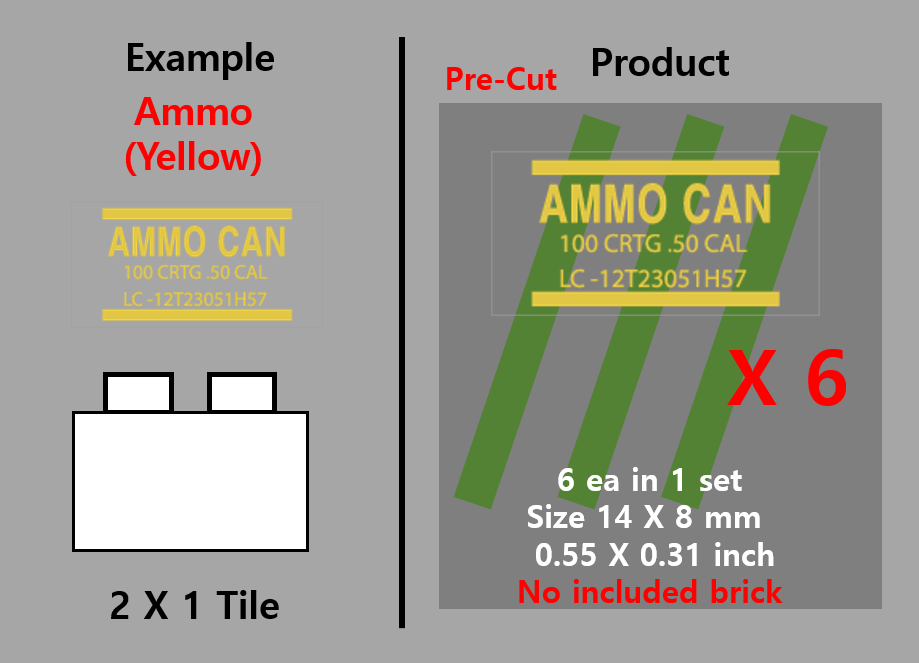 (8mm) Ammo can sticker / Military magazine box(사본)