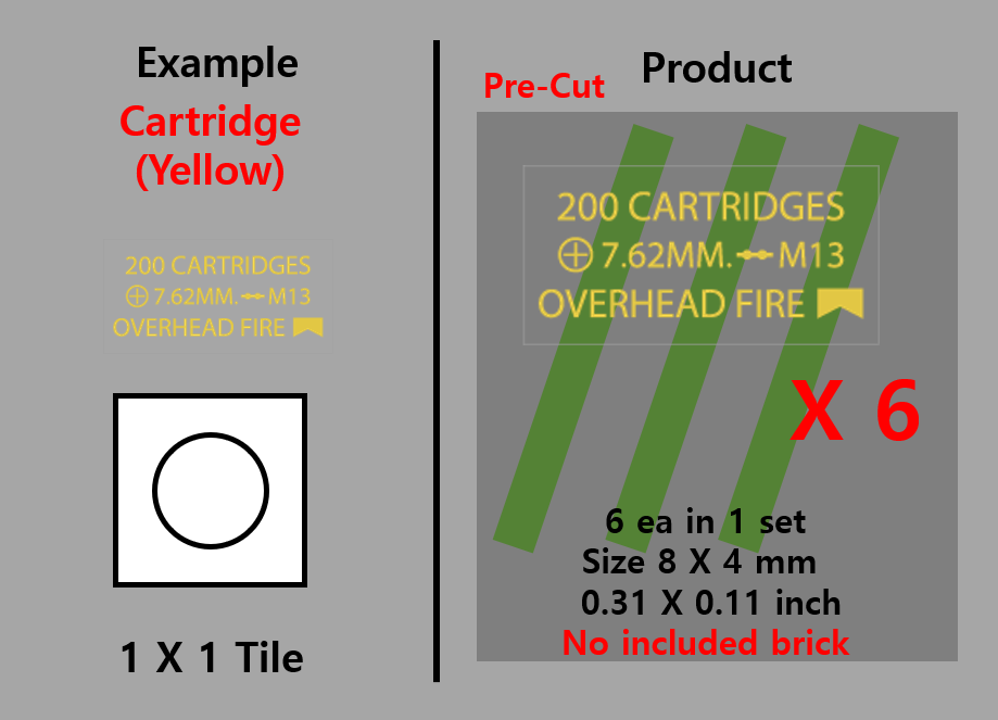 (8mm) Ammo can sticker / Military magazine box