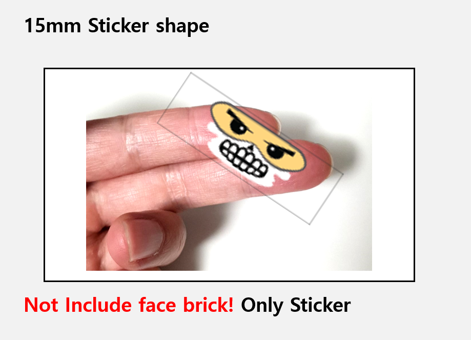 Skull Mask Stickers / lego face mouth teeth balaclava