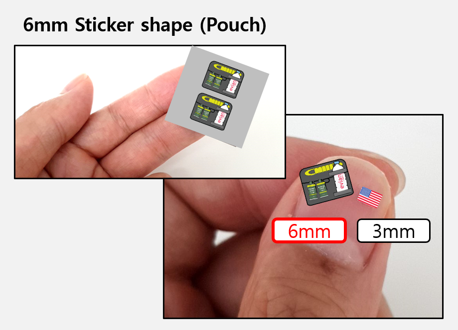 (PH 6mm) BackPack Black Pouch stickers