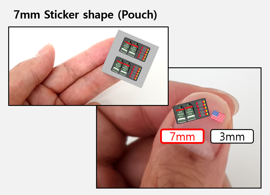 (PH 7mm) Dual Pouch Black stickers
