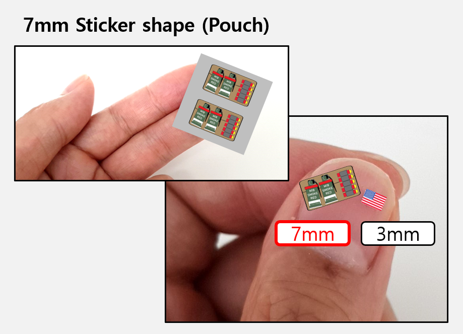 (PH 6mm) Dual Pouch Tan stickers