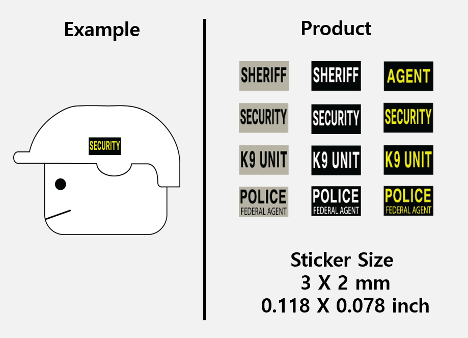 (B 3mm) Security Agent patch stickers