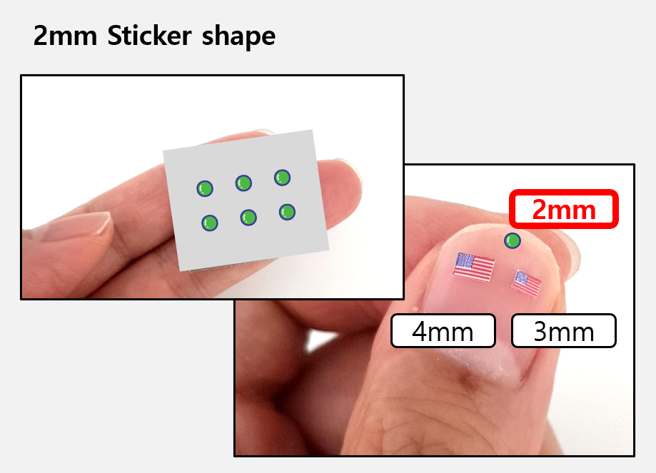 (2mm) Light Green sticker / Night Vision lens