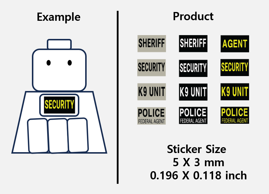 (B 5mm) Security Agent patch stickers