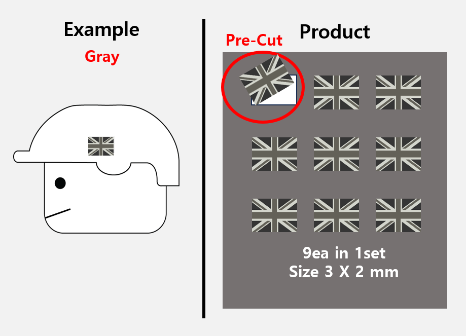 (3 mm) UK flag Camo sticker