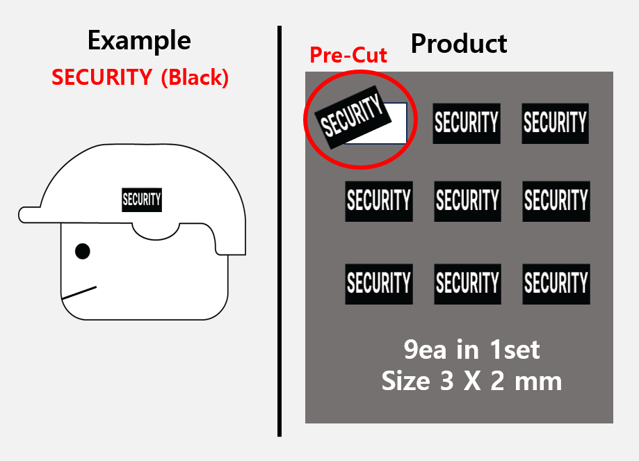 (B 3mm) Security Agent patch stickers