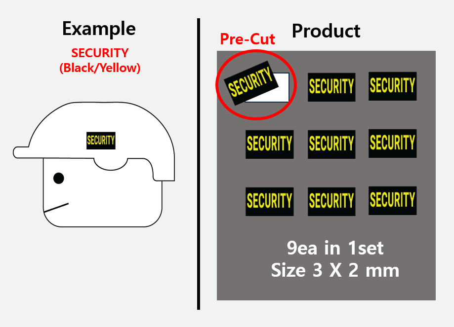 (B 3mm) Security Agent patch stickers