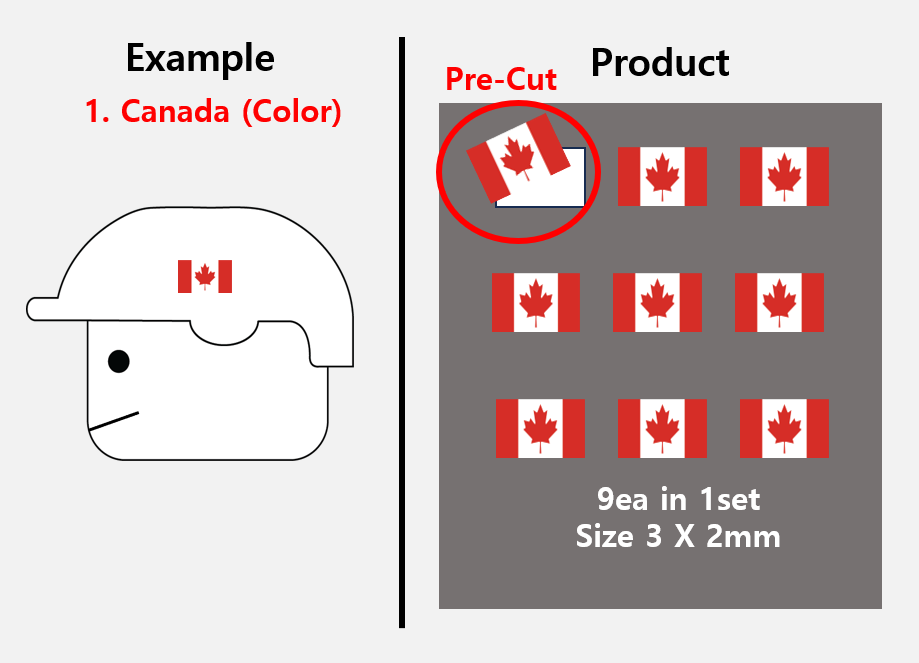 (3 mm) Canada flag Camo sticker