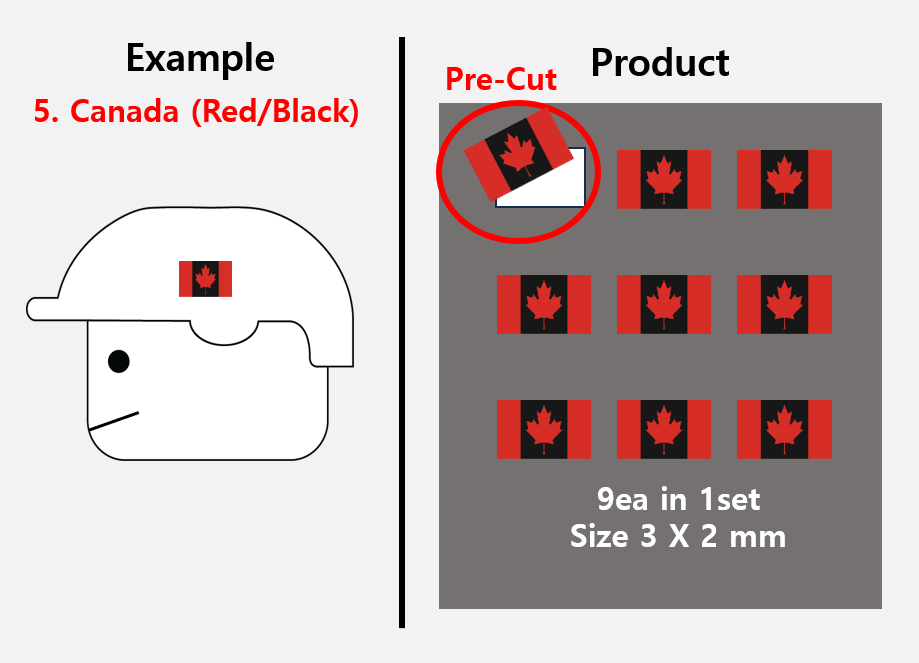 (3 mm) Canada flag Camo sticker