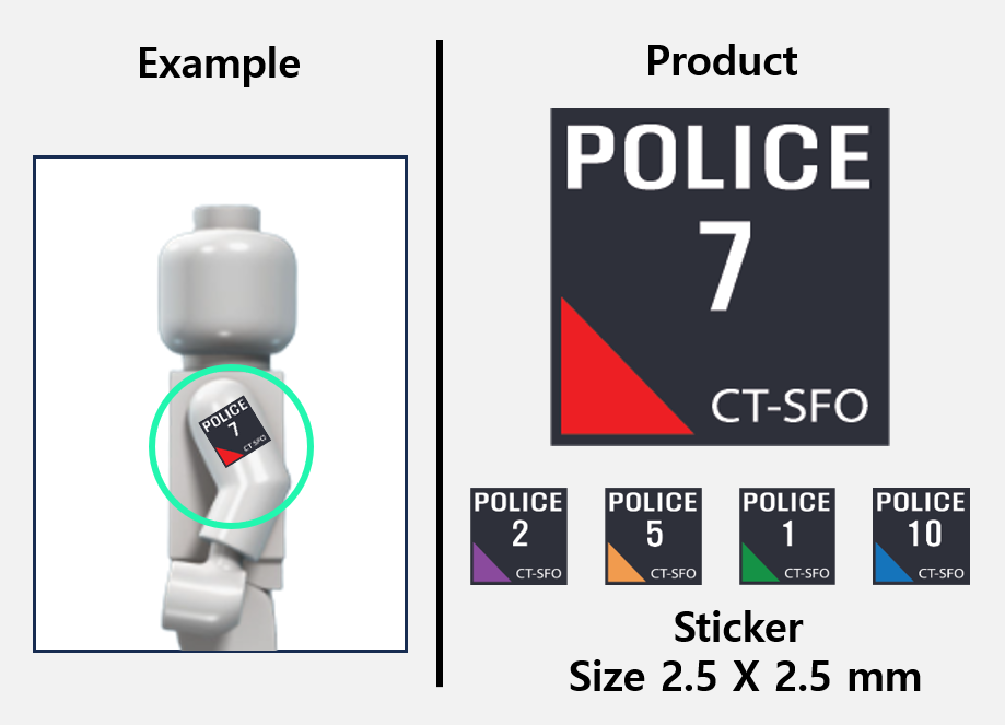 (B 2.5mm) UK Police patch stickers / CTSFO