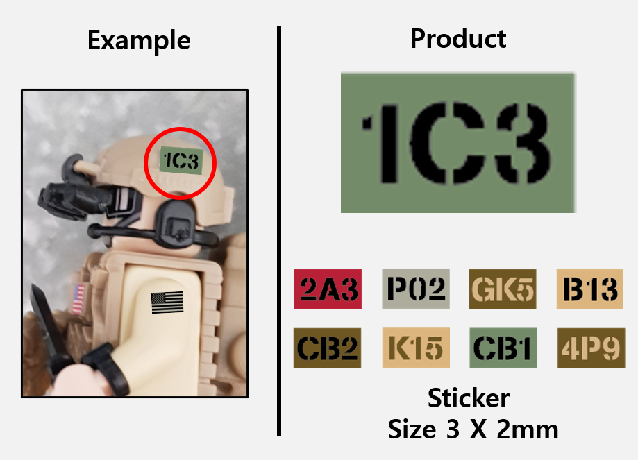 (3mm) Callsign Bold 12 Tag patch stickers