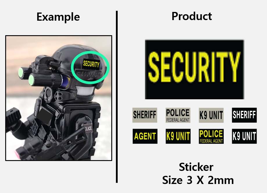 (B 3mm) Security Agent patch stickers