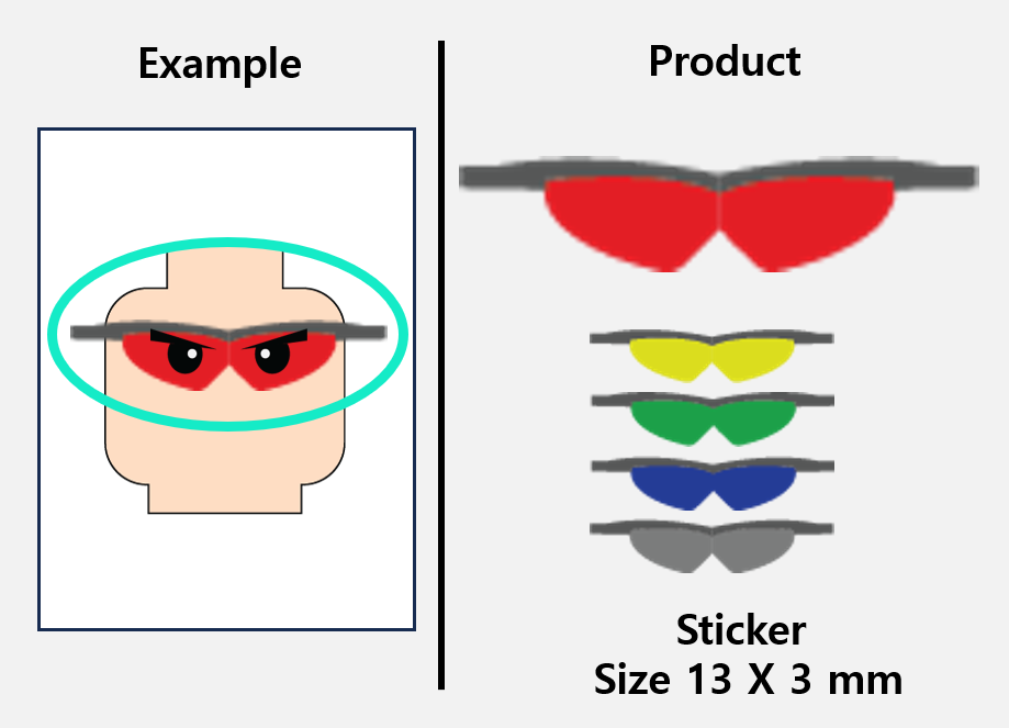 Sunglasses Stickers / custom face decal lego head zimypik