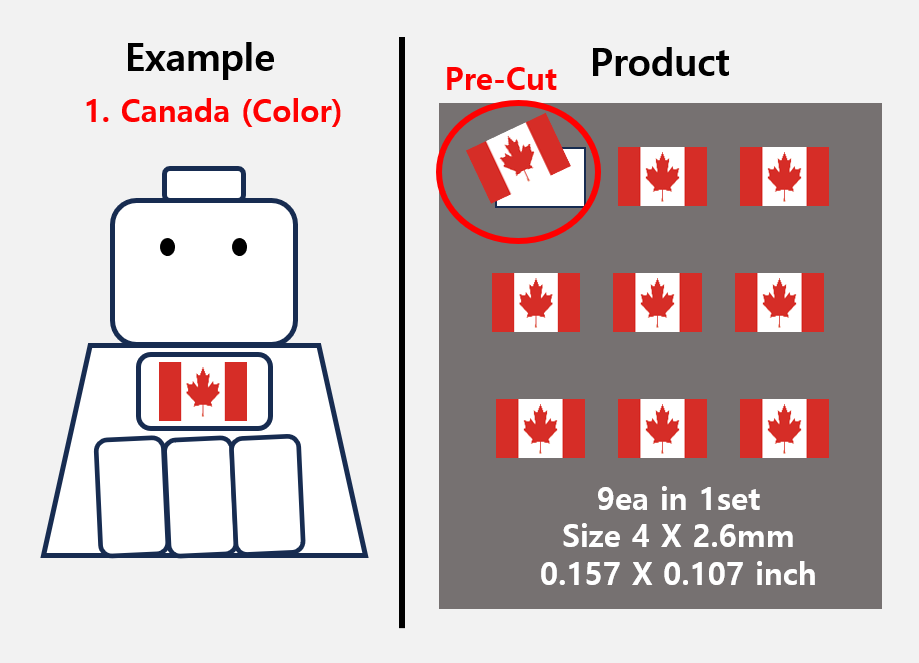 (4 mm) Canada flag Camo sticker