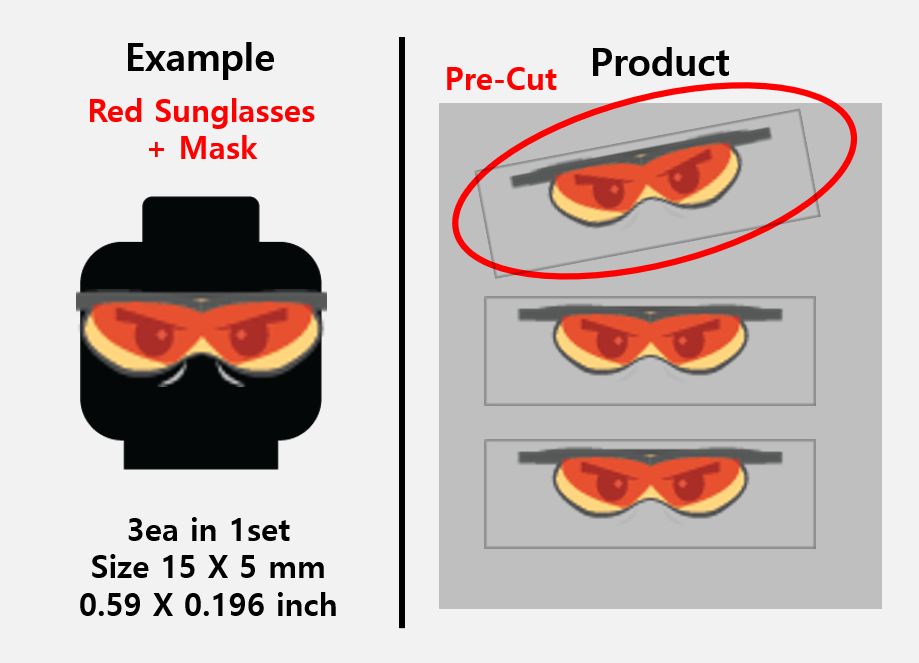 Sunglasses + Mask Stickers / custom face military printing decal