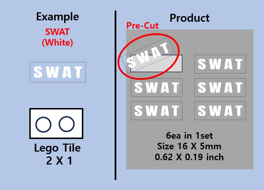 (16mm) Police SWAT Transparent sticker