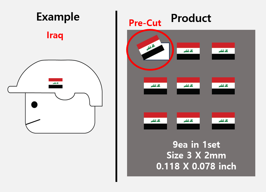 (3mm) Asia Flag stickers