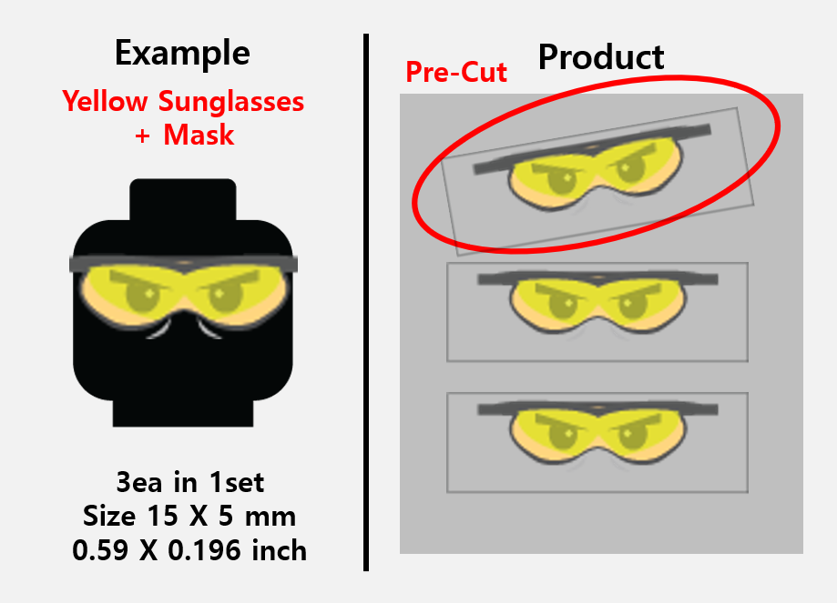 Sunglasses + Mask Stickers / custom face military printing decal
