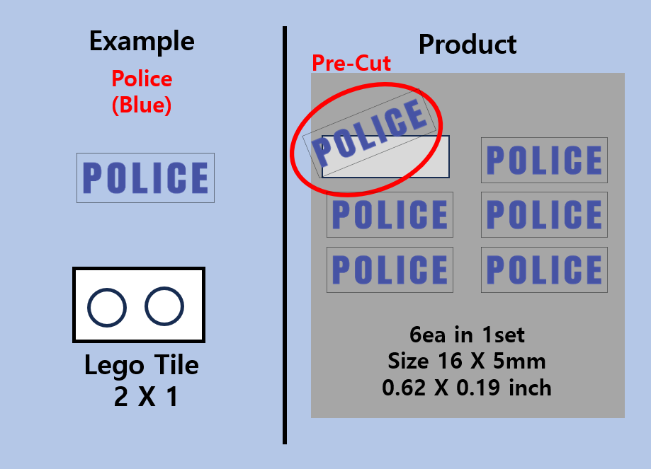 (16mm) Police SWAT Transparent sticker