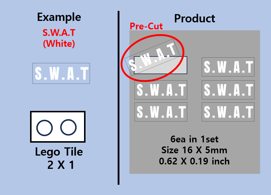 (16mm) Police SWAT Transparent sticker