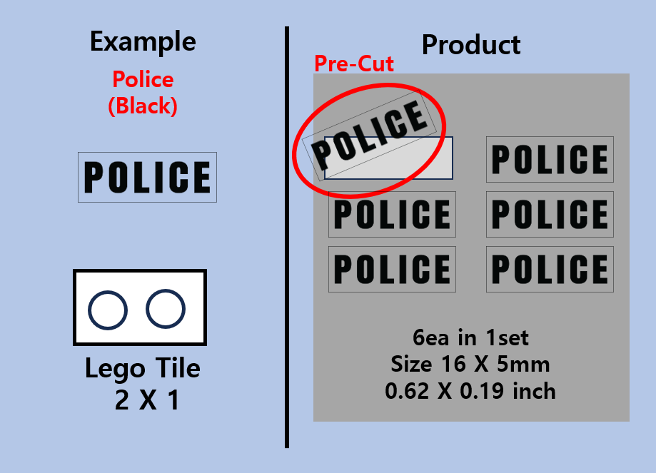 (16mm) Police SWAT Transparent sticker
