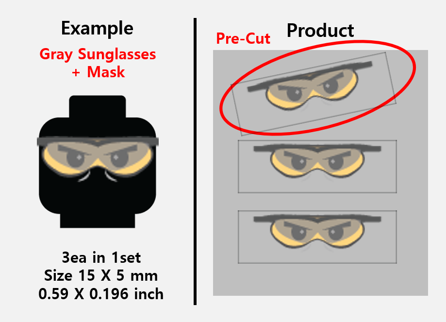 Sunglasses + Mask Stickers / custom face military printing decal