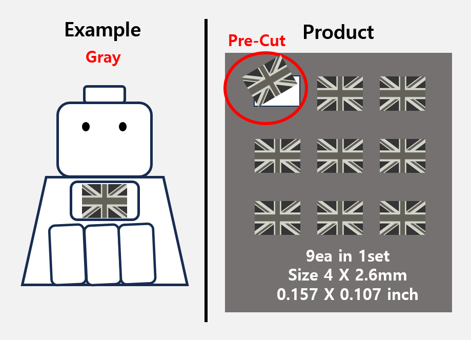 (4 mm) UK flag Camo sticker