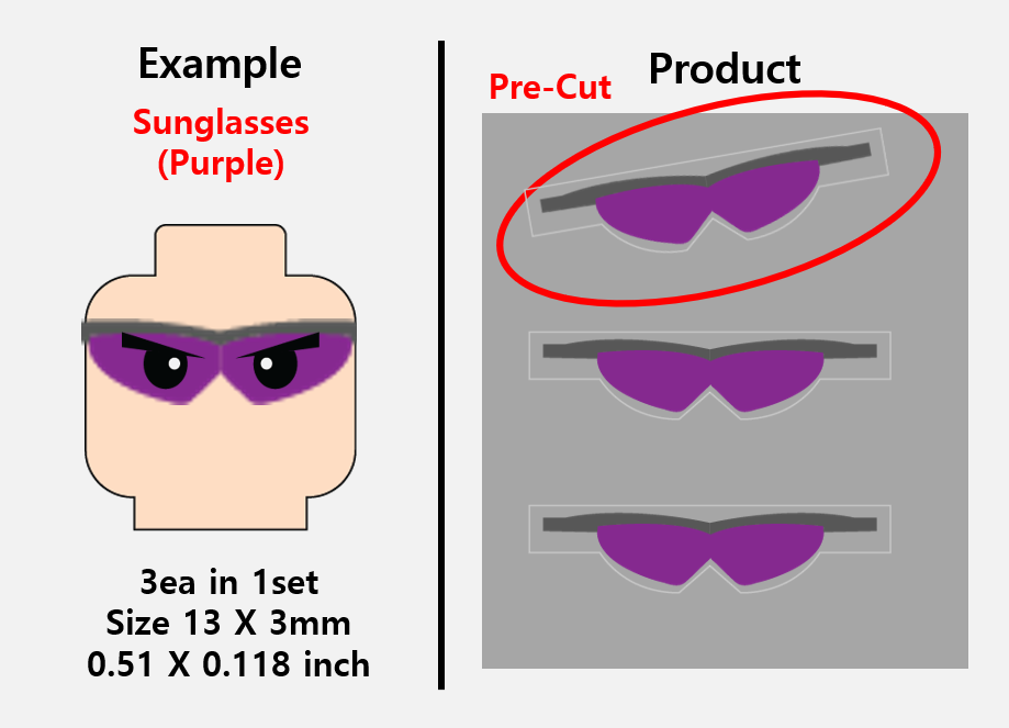 Sunglasses Stickers / custom face decal lego head zimypik