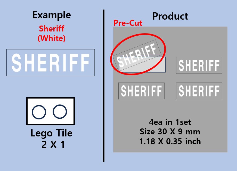 (30mm) Police SWAT Transparent sticker zimypik die cast car vehicle